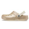 Klasyczne chodaki Crocs z brokatową podszewką „Złoto-białe” 205842-93S