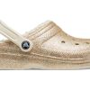 Klasyczne chodaki Crocs z brokatową podszewką „Złoto-białe” 205842-93S