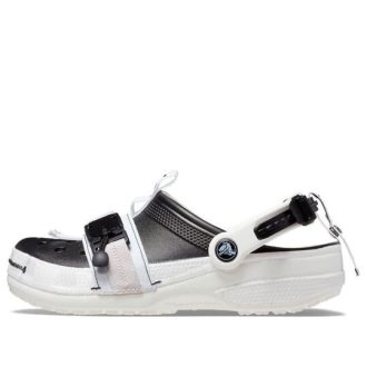 Klasyczne chodaki Crocs z zapięciem na suwak i klamrą „Czarno-białe” 208127-066