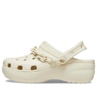 Klasyczne chodaki platformowe Crocs (WMNS) z łańcuchem „Bone” 209022-2Y2