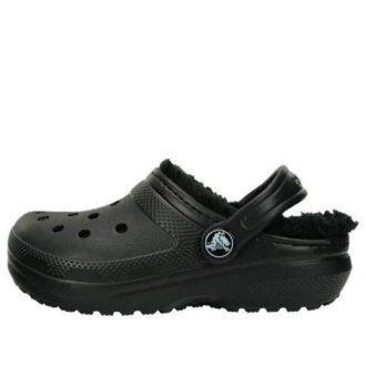Klasyczne chodaki z podszewką Crocs (GS) dla dzieci w kolorze czarnym 207010-060
