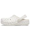 Klasyczne, geometryczne chodaki Crocs z podszewką w kolorze białym 210069-100