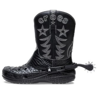 Klasyczne kowbojskie buty Crocs „Czarne” 208695-001