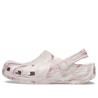 Klasyczne marmurkowe chodaki Crocs „Biało-różowe” 206867-6WS