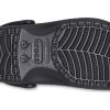 Klasyczne, metaliczne chodaki Crocskin w kolorze czarnym 209093-040