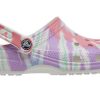 Klasyczne sandały Crocs z wzorem Crocs na płaskim obcasie, sportowe, kolorowe, niebieskie, 205453-6SN