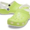Klasyczne świecące w ciemności chodaki Crocs „Lime Green White” 209101-3UH
