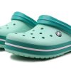 Lekkie, odporne na zużycie sandały unisex Crocs Crocband w kolorze miętowo-zielonym 11016-3R6