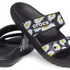 Lekkie, odporne na zużycie sportowe kapcie Crocs Daisy Unisex, czarno-białe, 207284-0ZI