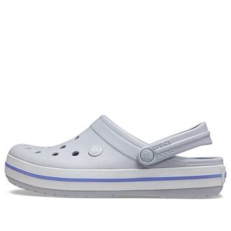 Lekkie, odporne na zużycie, unisexowe sandały Crocs Crocband w kolorze szarym 11016-1FH