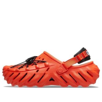 Odblaskowe chodaki Crocs Echo „Pomarańczowo-czarne” 210004-84J