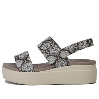 Sandały codzienne Crocs (WMNS) Brooklyn Thick Sole w kolorze szarym 206453-93T
