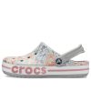 Sandały Crocs Bayaband Beach w kwiaty w kolorze jasnoszarym 206232-0GN