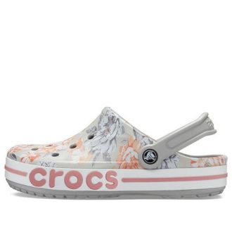 Sandały Crocs Bayaband Beach w kwiaty w kolorze jasnoszarym 206232-0GN