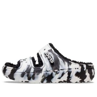 Sandały Crocs Classic Cozzzy Marbled „Czarno-białe” 207907