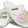 Sandały Crocs Classic Fur Sure z 2 paskami w kolorze białym 207405-100