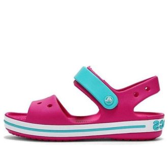 Sandały Crocs (GS) z zapięciem na pasek Crocband w kolorze różowo-niebieskim 12856-6LH