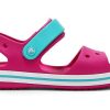 Sandały Crocs (GS) z zapięciem na pasek Crocband w kolorze różowo-niebieskim 12856-6LH