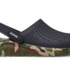 Sandały Crocs LiteRide z nadrukiem, klasyczne, unisex, czarne, 206491-0C4