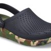 Sandały Crocs LiteRide z nadrukiem, klasyczne, unisex, czarne, 206491-0C4