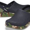 Sandały Crocs LiteRide z nadrukiem, klasyczne, unisex, czarne, 206491-0C4