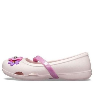 Sandały Crocs (PS) Lina Charm Flat Flowers Pale Pink 205529-6PI