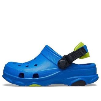 Sandały Crocs (PS) na płaskim obcasie w kolorze niebieskim 207011-4JL
