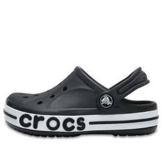 Sandały Crocs (PS) Small Crocs Outdoor na płaskim obcasie, plażowe, czarno-białe, „Black White” 205100-001