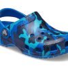 Sandały Crocs (PS) z nadrukiem kamuflażowym, niebieskie, plażowe, 205813-4JL