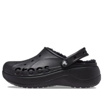 Sandały Crocs (WMNS) Baya Platform Lined Clog Sandals „Black” 208708-001