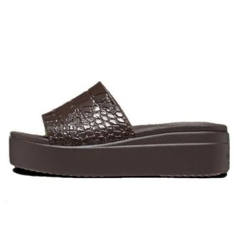 Sandały Crocs (WMNS) Brooklyn Croco Shine Slide „Espresso” 209253-206