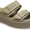 Sandały Crocs (WMNS) Brooklyn Low Wedge w kolorze beżowym 207431-260
