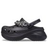 Sandały Crocs (WMNS) Classic Clog Retro Czarno-srebrne 206662-067