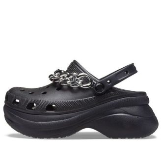 Sandały Crocs (WMNS) Classic Clog Retro Czarno-srebrne 206662-067