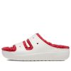 Sandały Crocs (WMNS) Classic Cozzzy Holiday Sweater w kolorze biało-czerwonym 209227-90H