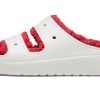 Sandały Crocs (WMNS) Classic Cozzzy Holiday Sweater w kolorze biało-czerwonym 209227-90H