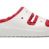 Sandały Crocs (WMNS) Classic Cozzzy Holiday Sweater w kolorze biało-czerwonym 209227-90H