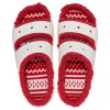 Sandały Crocs (WMNS) Classic Cozzzy Holiday Sweater w kolorze biało-czerwonym 209227-90H