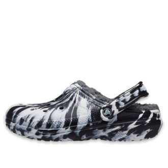 Sandały Crocs (WMNS) Classic Lined Clog Outdoor Sandals „Marbled White Black” 207180-103
