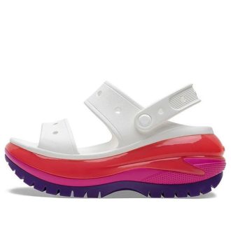 Sandały Crocs (WMNS) Classic Mega Crush w kolorze biało-czerwono-fioletowym 207989-94S