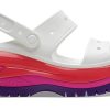 Sandały Crocs (WMNS) Classic Mega Crush w kolorze biało-czerwono-fioletowym 207989-94S