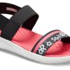 Sandały Crocs (WMNS) LiteRide Pattern Outdoor z odkrytymi palcami, czarno-czerwone, „Black Red” 205868-066