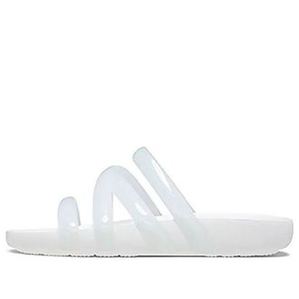 Sandały Crocs (WMNS) Splash Glossy Strappy w kolorze białym 208537-100