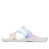 Sandały Crocs (WMNS) Swiftwater Crocs Casual Multi-Color Tie Dye w kolorze białym (206894-928)