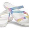 Sandały Crocs (WMNS) Swiftwater Crocs Casual Multi-Color Tie Dye w kolorze białym (206894-928)