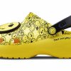 Sandały Crocs (WMNS) X Smiley Classic Clog z grubą podeszwą Smiling Face Clouds Żółto-czarne 207233-90H