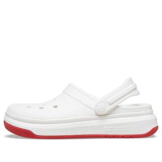 Sandały Crocsband Full Force z grubą podeszwą, biało-czerwone, unisex, 206122-100