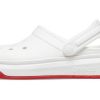 Sandały Crocsband Full Force z grubą podeszwą, biało-czerwone, unisex, 206122-100
