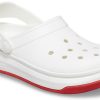 Sandały Crocsband Full Force z grubą podeszwą, biało-czerwone, unisex, 206122-100