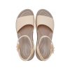 Sandały na koturnie Crocs (WMNS) Brooklyn Ankle Strap w kolorze kremowo-białym i brązowym 209406-2DS